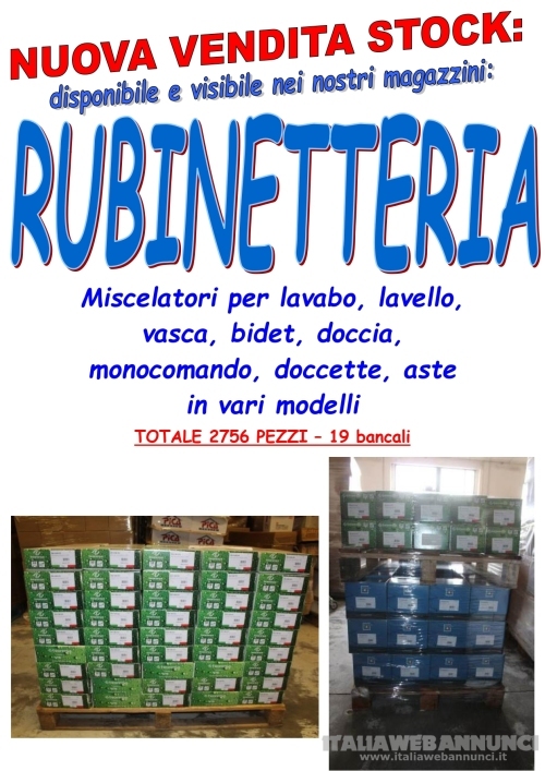 Nuovo stock di rubinetteria 2756pz