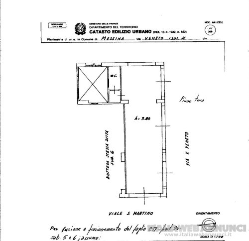 Affittasi Negozio di mq.75 sul Viale S. Martino n. 439 (Zona Villa Dante/Provinciale)