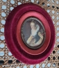 Antica  miniatura  francese ritratto   di Madame Brillon de Jouy    